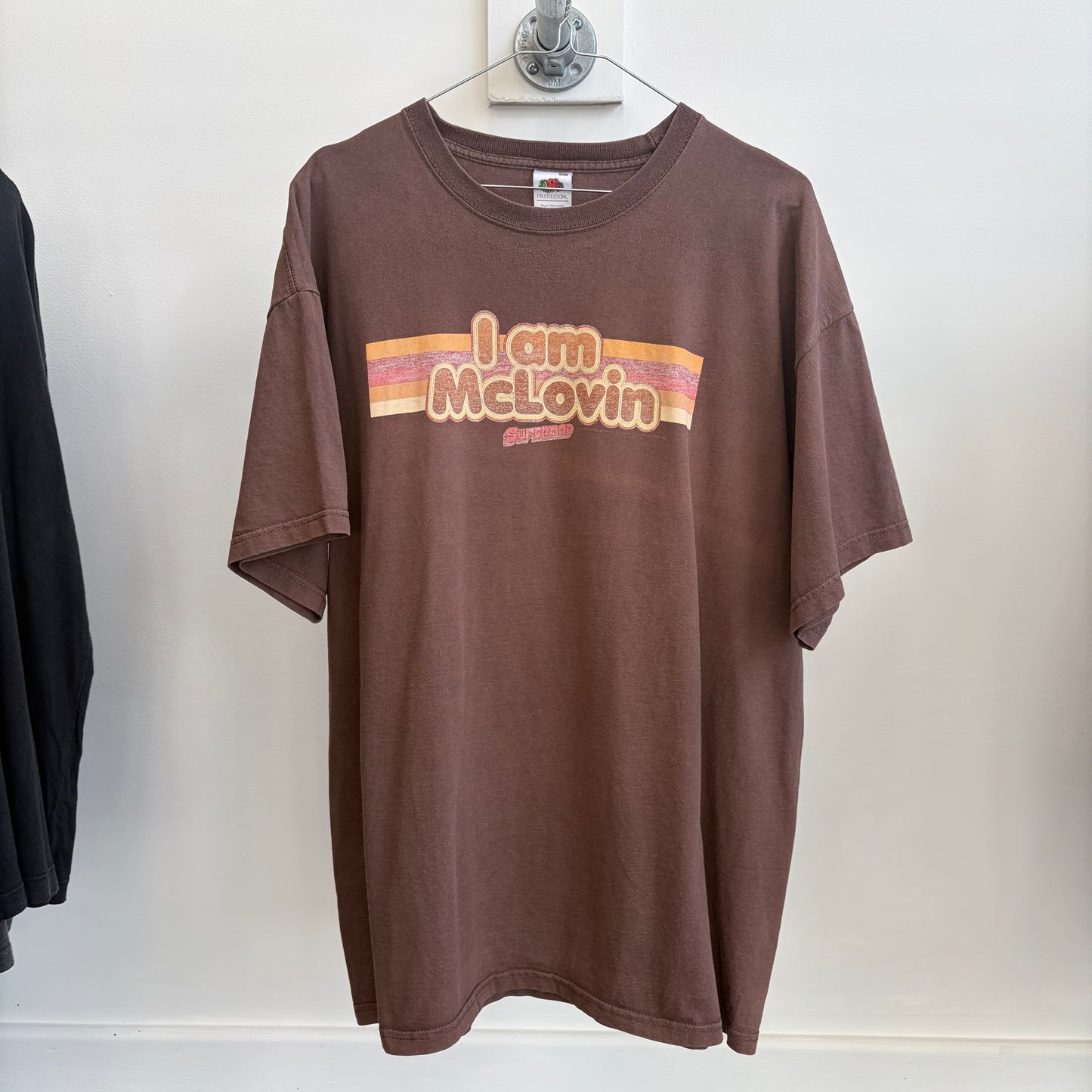 Superbad 2008 dark brown tee