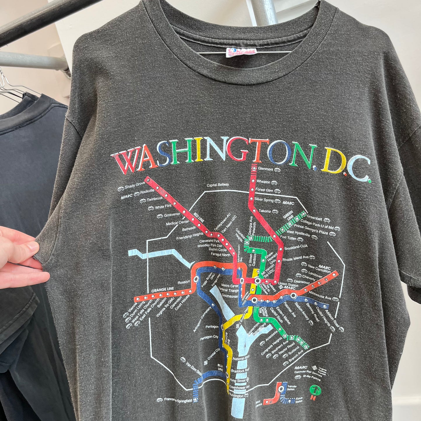 Washington D.C. ‘90s Subway Map tee