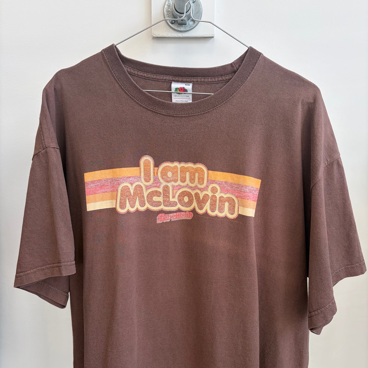 Superbad 2008 dark brown tee