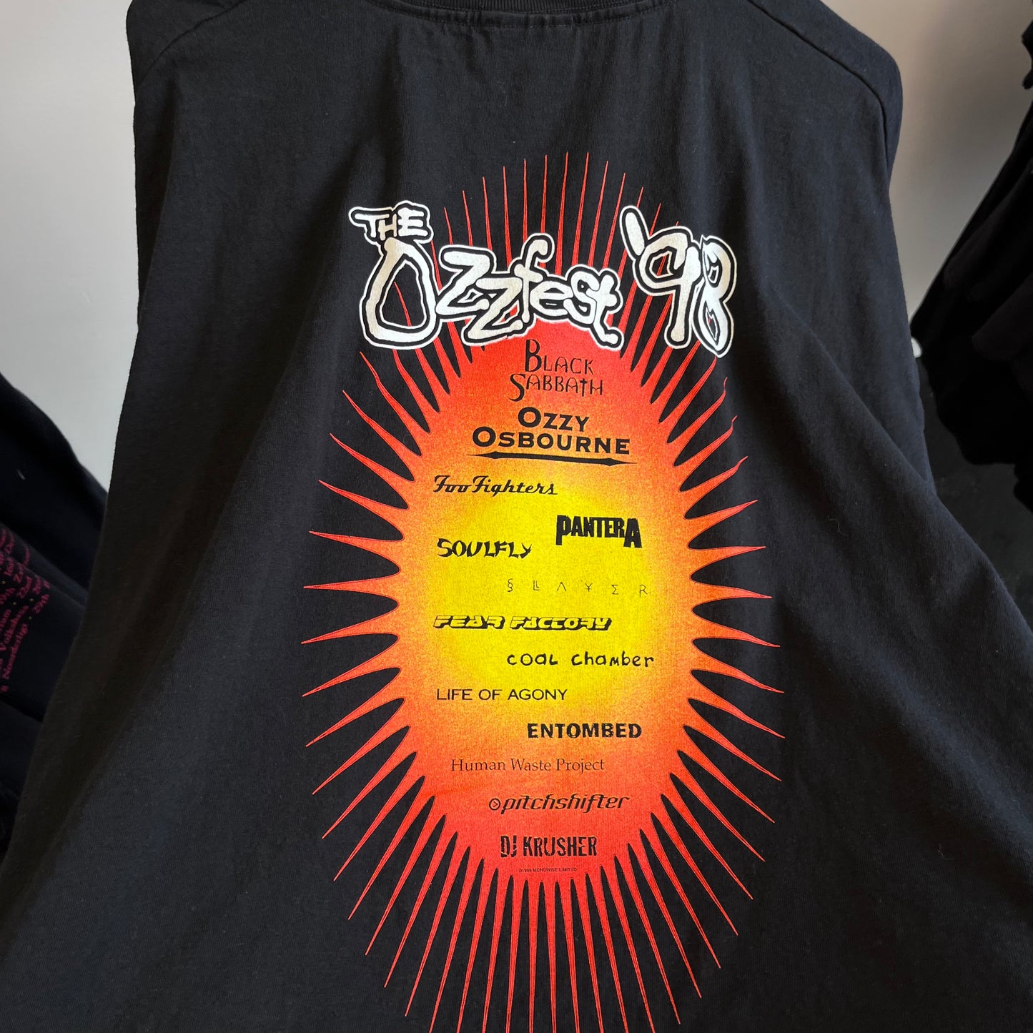 Ozzfest 1998 tour tee