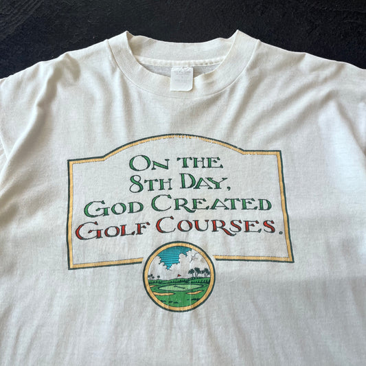 90S GOD CREATED GOLF COURSES T-SHIRT