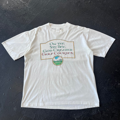 90S GOD CREATED GOLF COURSES T-SHIRT