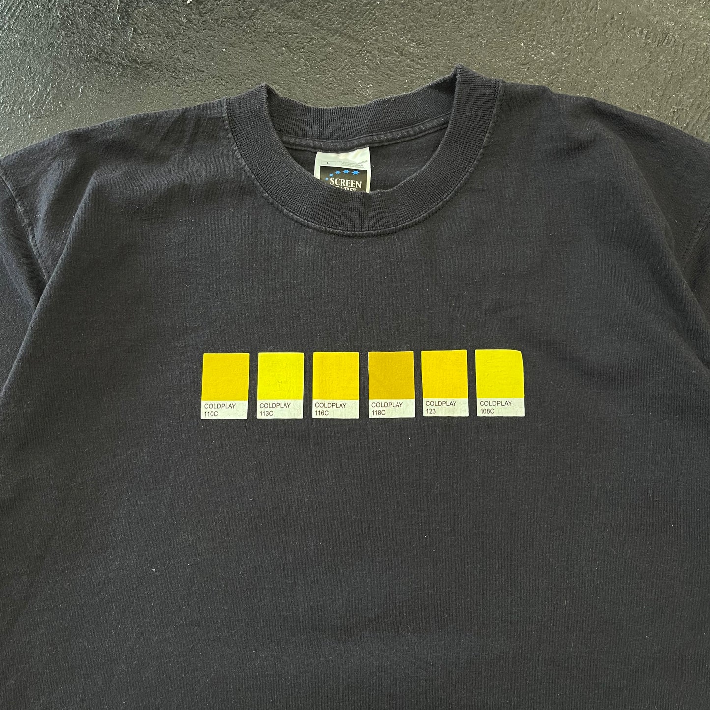 2000 COLDPLAY YELLOW T-SHIRT