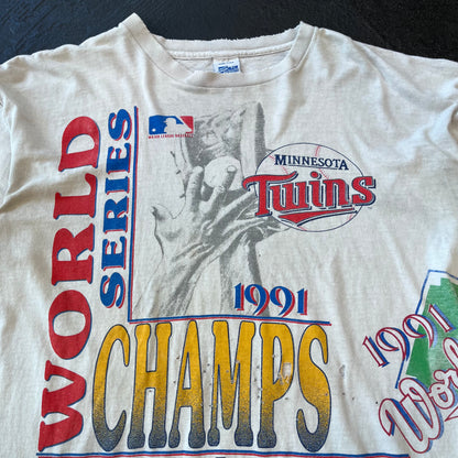 1991 MINNESOTA TWINS WORLD SERIES T-SHIRT