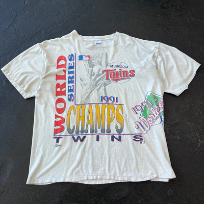 1991 MINNESOTA TWINS WORLD SERIES T-SHIRT